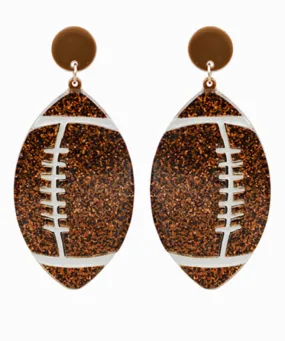 Acrylic Football Earrings