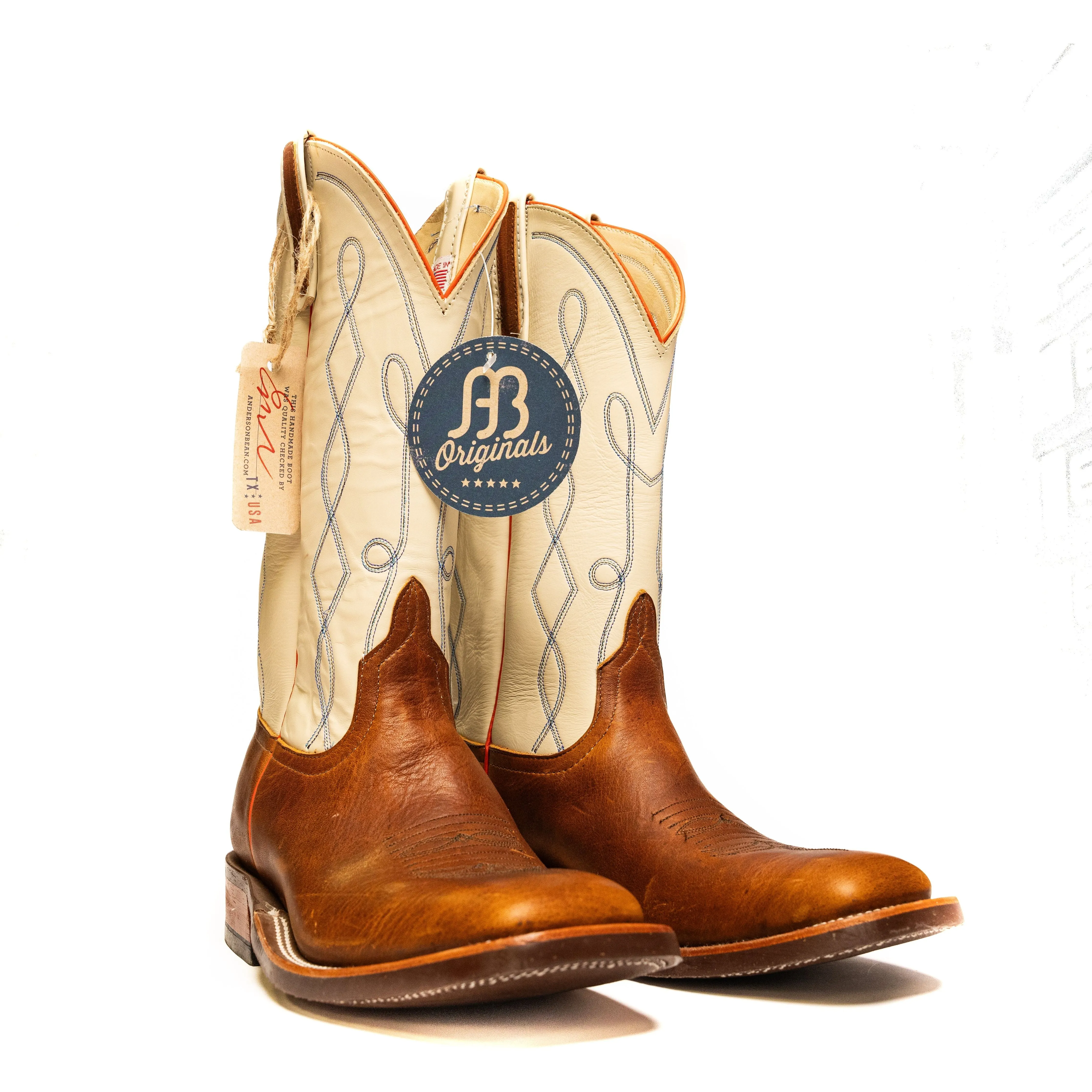 Anderson Bean Worn Saddle with Ochre Bone Top