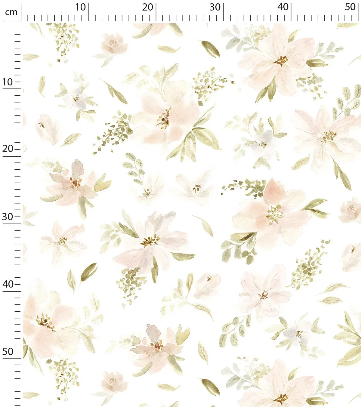 Appoline - Children's Wallpaper - Watercolour Flower Motif