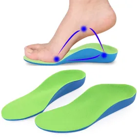 Bacophy Kids Orthotic Arch Support Shoe Insoles, Children Pu Cushioning Inserts, Shock Absorption Velvet Surfaces Deep Heel Cup Inner Sole for Flat Feet, Plantar Fasciitis, Feet Heel Pain Relief (XXL) 4-6 M Big Kid