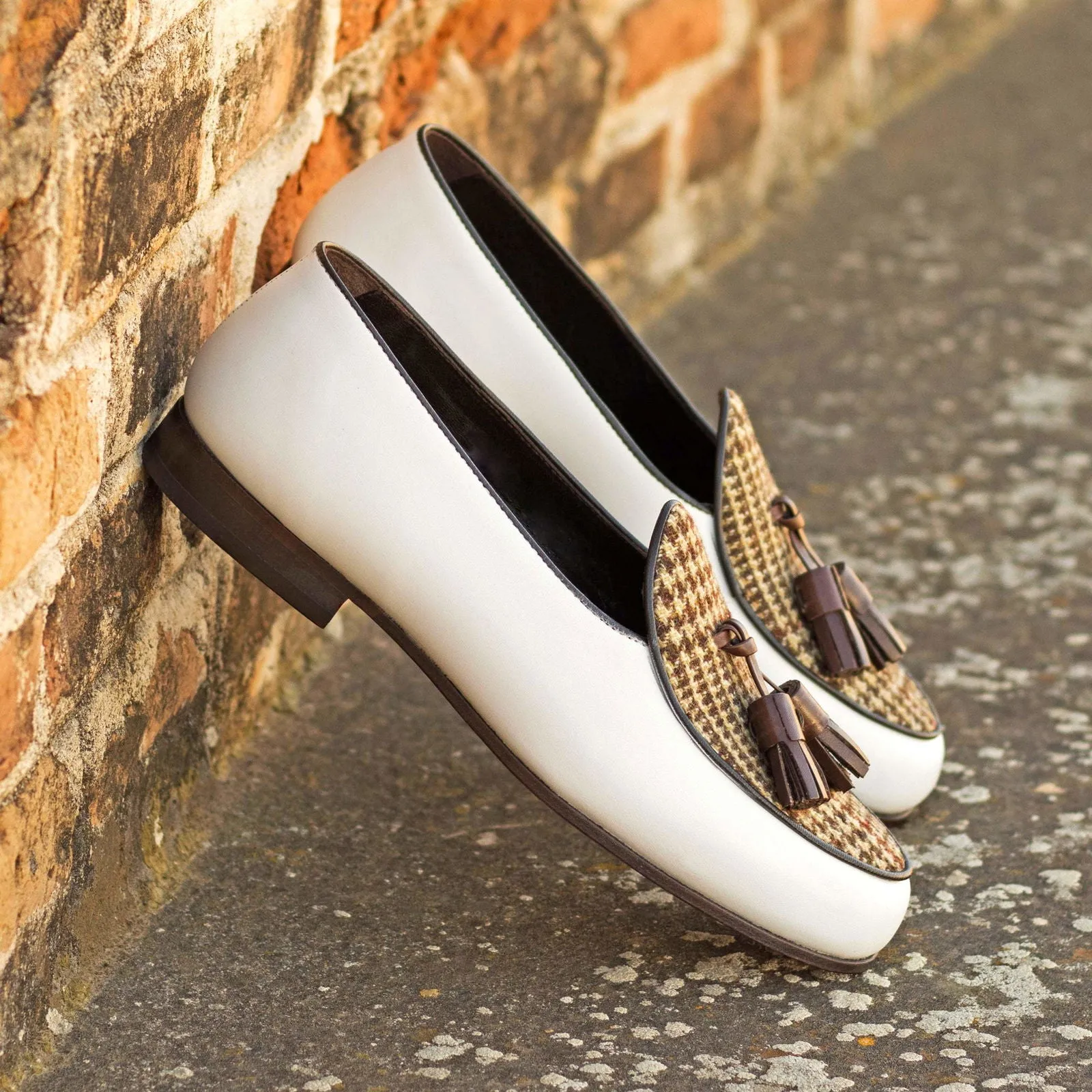 Belgian Slipper-Box Calf, Sartorial, White, Dark Brown, Brown-Wholesale
