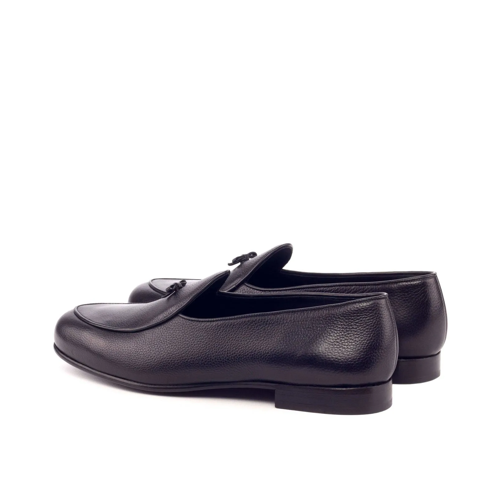 Belgian Slipper-Painted Full Grain, Painted Calf, Black-Wholesale