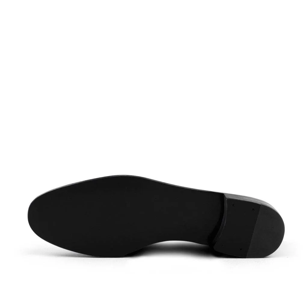 Belgian Slipper-Painted Full Grain, Painted Calf, Black-Wholesale