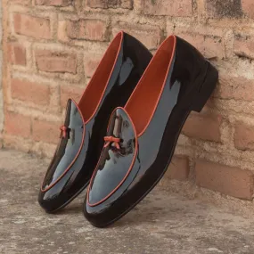 Belgian Slipper-Patent, Black-Wholesale