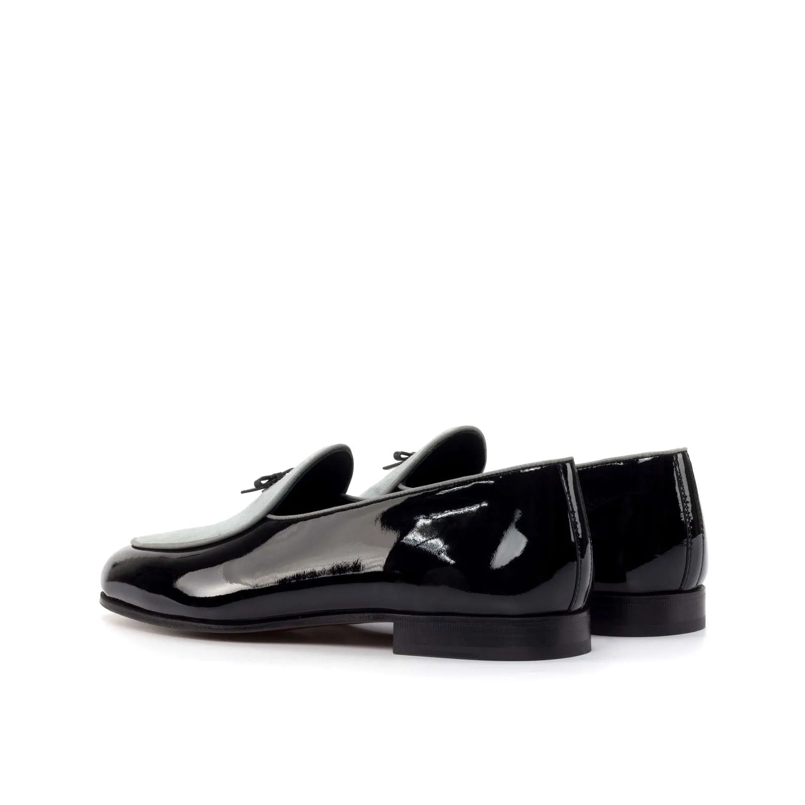 Belgian Slipper-Patent, Painted Calf, Suede, Black, Grey-Wholesale