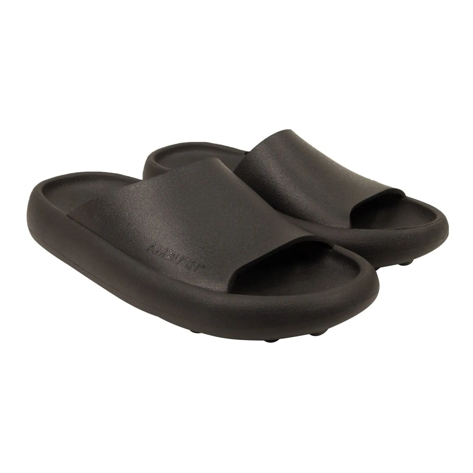 Black Logo Sliders Sandals