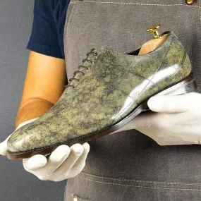 Cartography Grey Marble Patina Wholecut Goodyear Welt Shoes Limited Edition-Wholesale