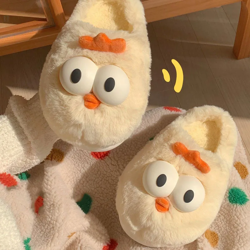Cute Chick Plush Slippers