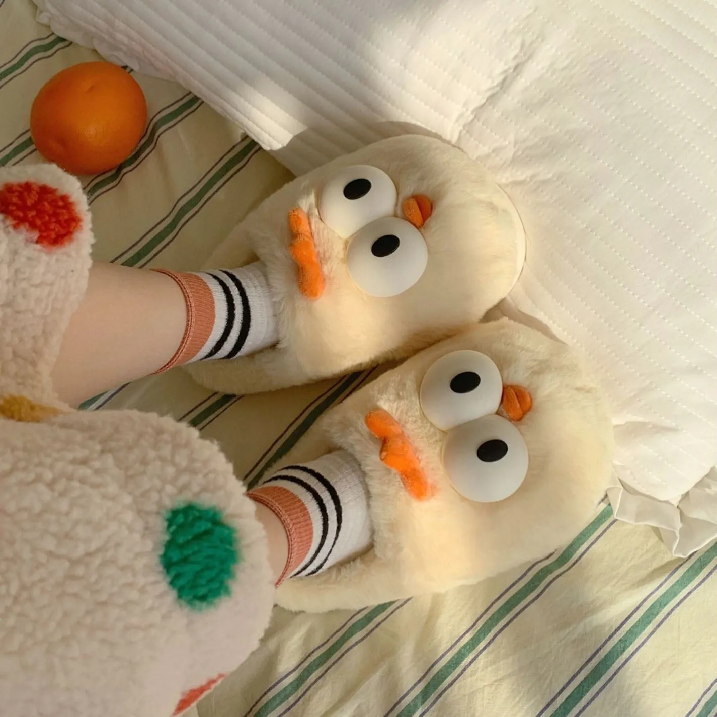 Cute Chick Plush Slippers