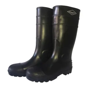 Diamondback L-G06B16 Knee Boots, 16, Black, PVC Upper, Slip on Boots Closure