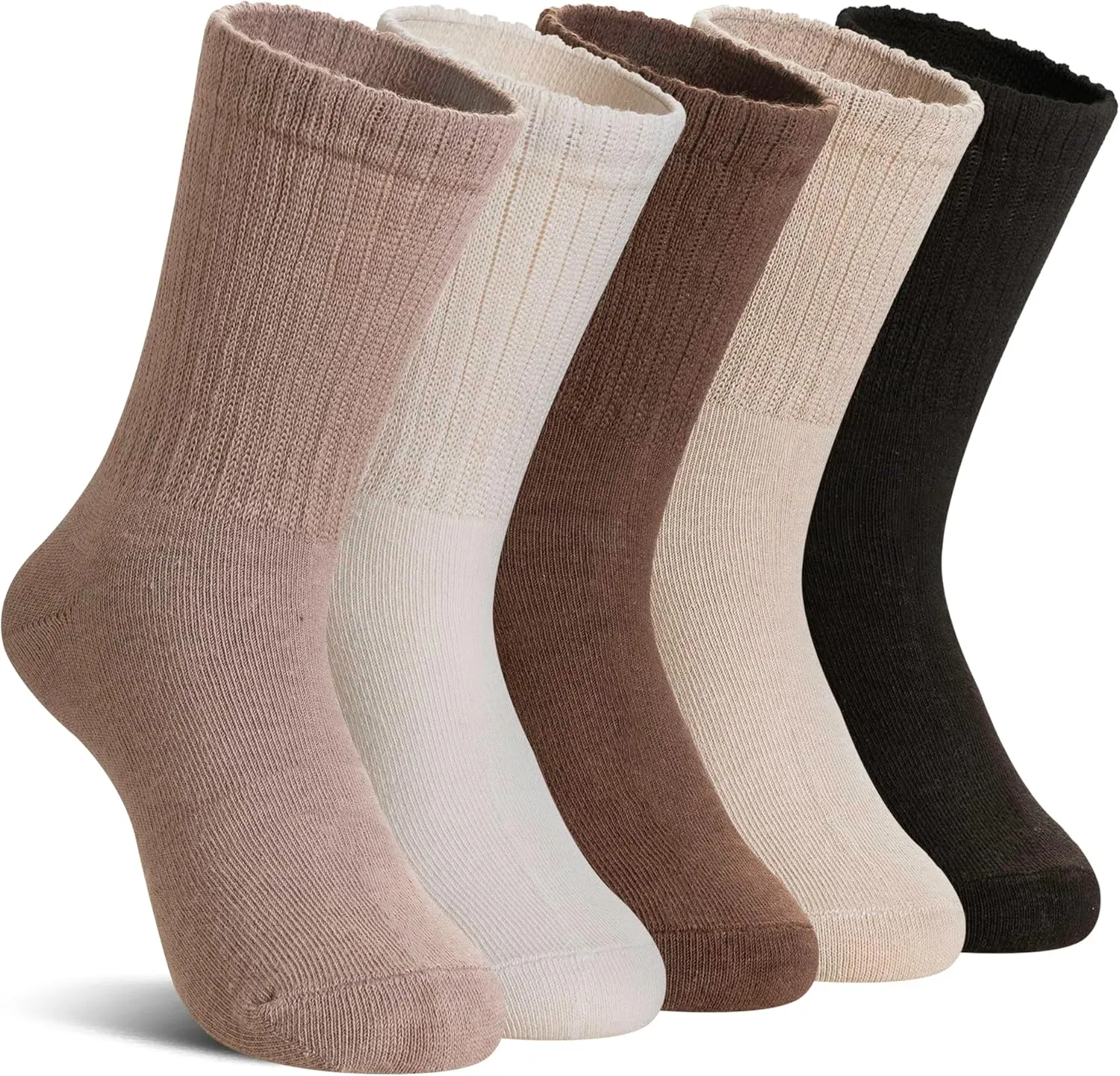 DoSmart Kids Girls Boys Socks Youth Teen Athletic Sport Basketball Soft Breathable Cotton Crew Socks 5 Pairs