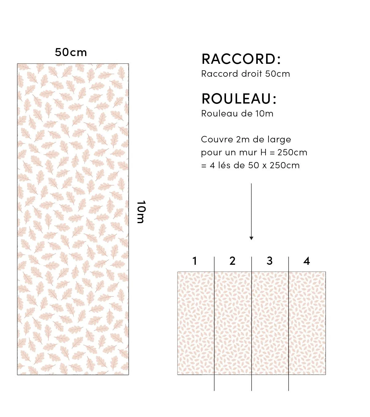 Jöro - Children's Wallpaper - Oak Leaf Pattern