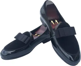 Justar Men's Leather Loafers Belgian Tuxedo Dress Shoes Slip-On Formal Prom Penny Loafers Banquet Flats