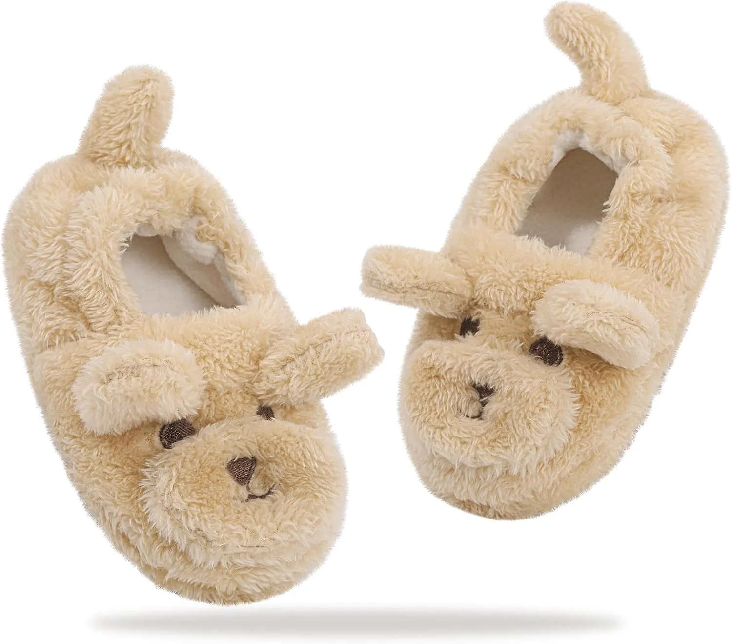 KAKU NANU Toddler Kids Slippers Cute Animal Cartoon Shoes Girls Boys Warm Fleece Winter Household Slippers