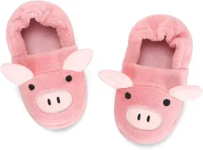 KAKU NANU Toddler Kids Slippers Cute Animal Cartoon Shoes Girls Boys Warm Fleece Winter Household Slippers