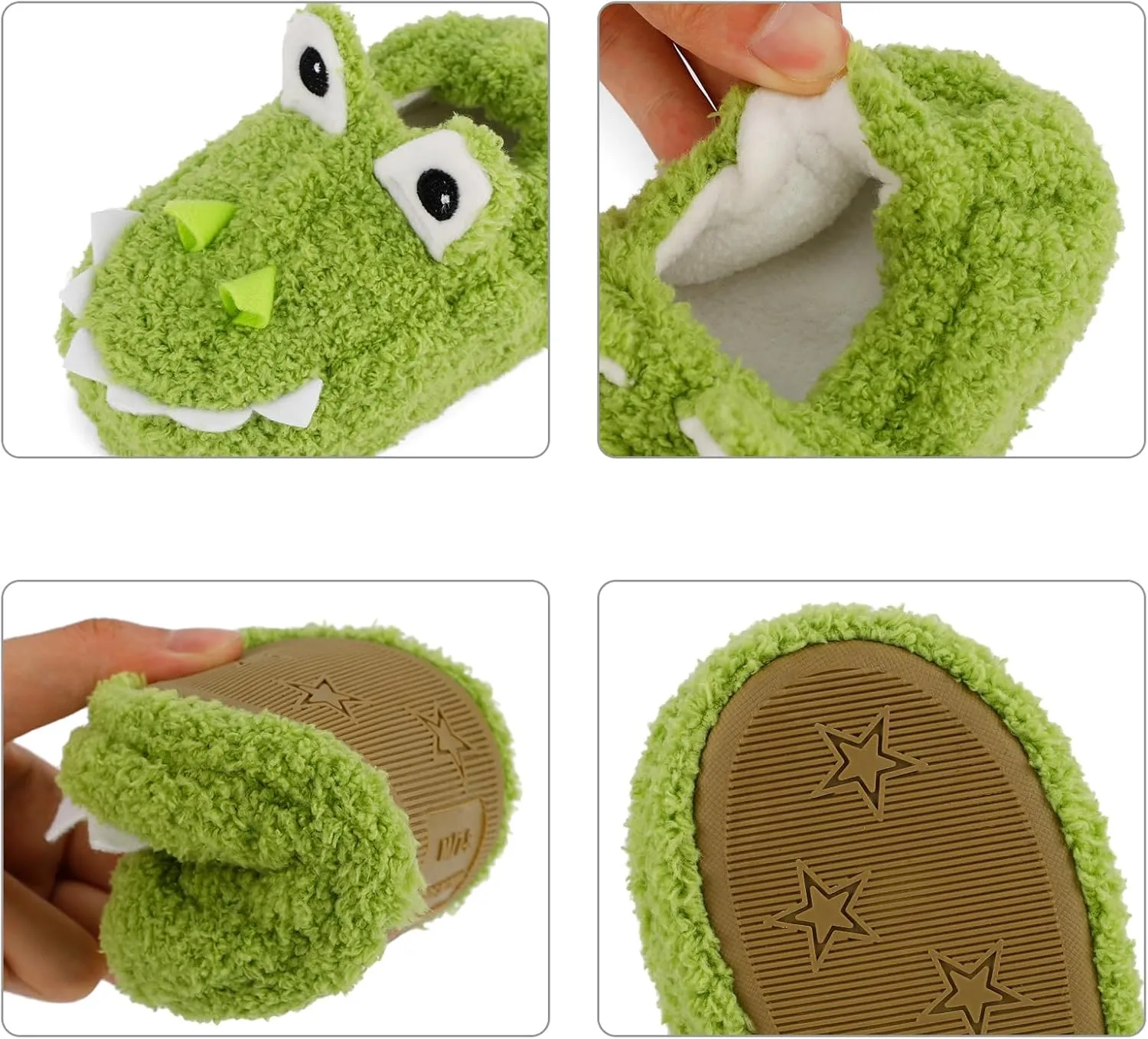KAKU NANU Toddler Kids Slippers Cute Animal Cartoon Shoes Girls Boys Warm Fleece Winter Household Slippers