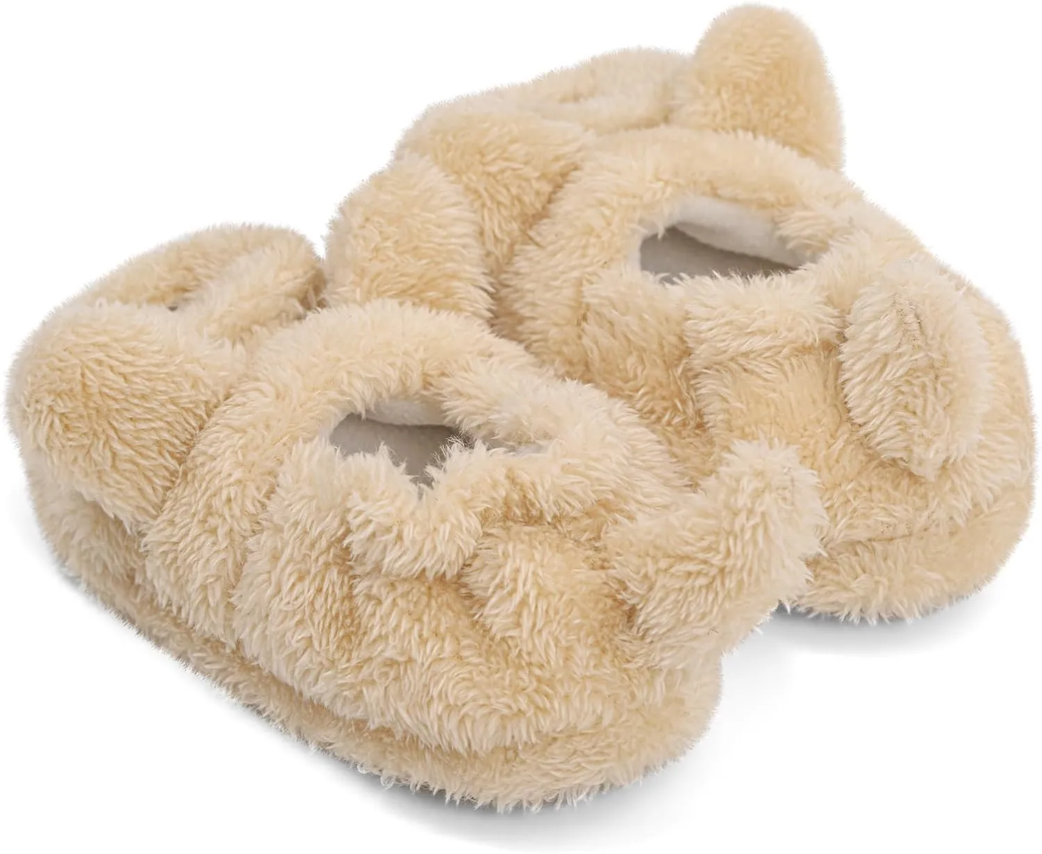 KAKU NANU Toddler Kids Slippers Cute Animal Cartoon Shoes Girls Boys Warm Fleece Winter Household Slippers