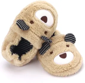 KAKU NANU Toddler Kids Slippers Cute Animal Cartoon Shoes Girls Boys Warm Fleece Winter Household Slippers