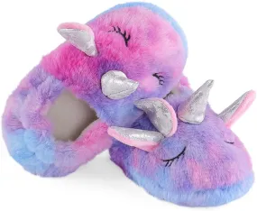 KAKU NANU Toddler Kids Slippers Cute Animal Cartoon Shoes Girls Boys Warm Fleece Winter Household Slippers