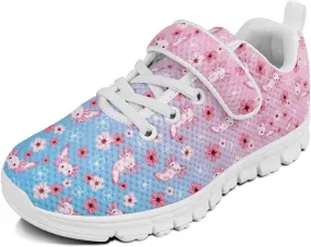 Kids Sneakers for Boys Girls Single Buckle Running Tennis Shoes Breathable Lightweight Sport Athletic Shoe for Little Kids Size 11-15 White Sole