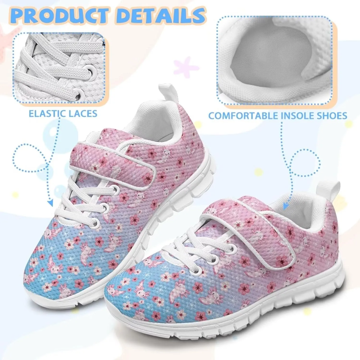 Kids Sneakers for Boys Girls Single Buckle Running Tennis Shoes Breathable Lightweight Sport Athletic Shoe for Little Kids Size 11-15 White Sole