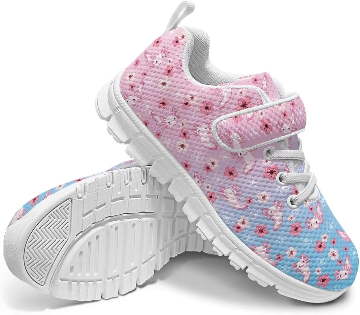 Kids Sneakers for Boys Girls Single Buckle Running Tennis Shoes Breathable Lightweight Sport Athletic Shoe for Little Kids Size 11-15 White Sole