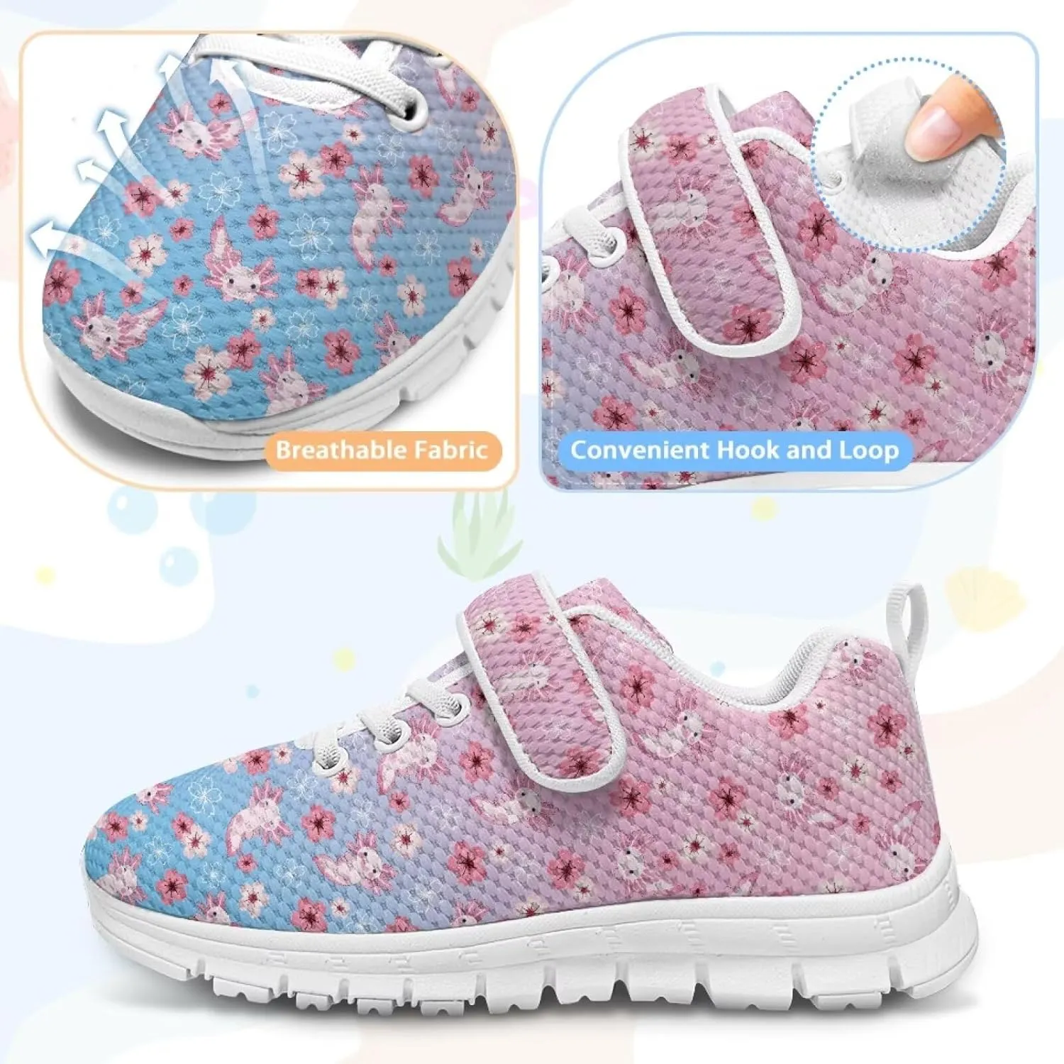 Kids Sneakers for Boys Girls Single Buckle Running Tennis Shoes Breathable Lightweight Sport Athletic Shoe for Little Kids Size 11-15 White Sole