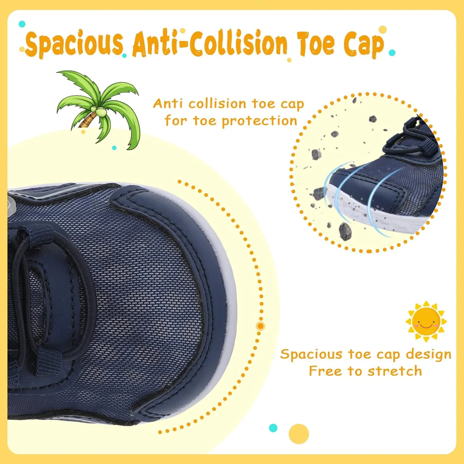 LeIsfIt Toddler Boys Girls Sneakers Kids Barefoot Walking Shoes Lightweight Mesh Tennis Shoes