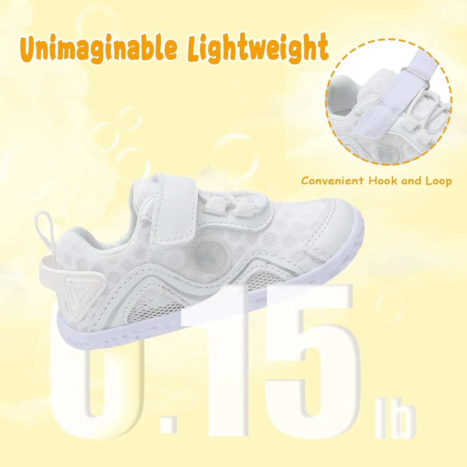 LeIsfIt Toddler Boys Girls Sneakers Kids Barefoot Walking Shoes Lightweight Mesh Tennis Shoes