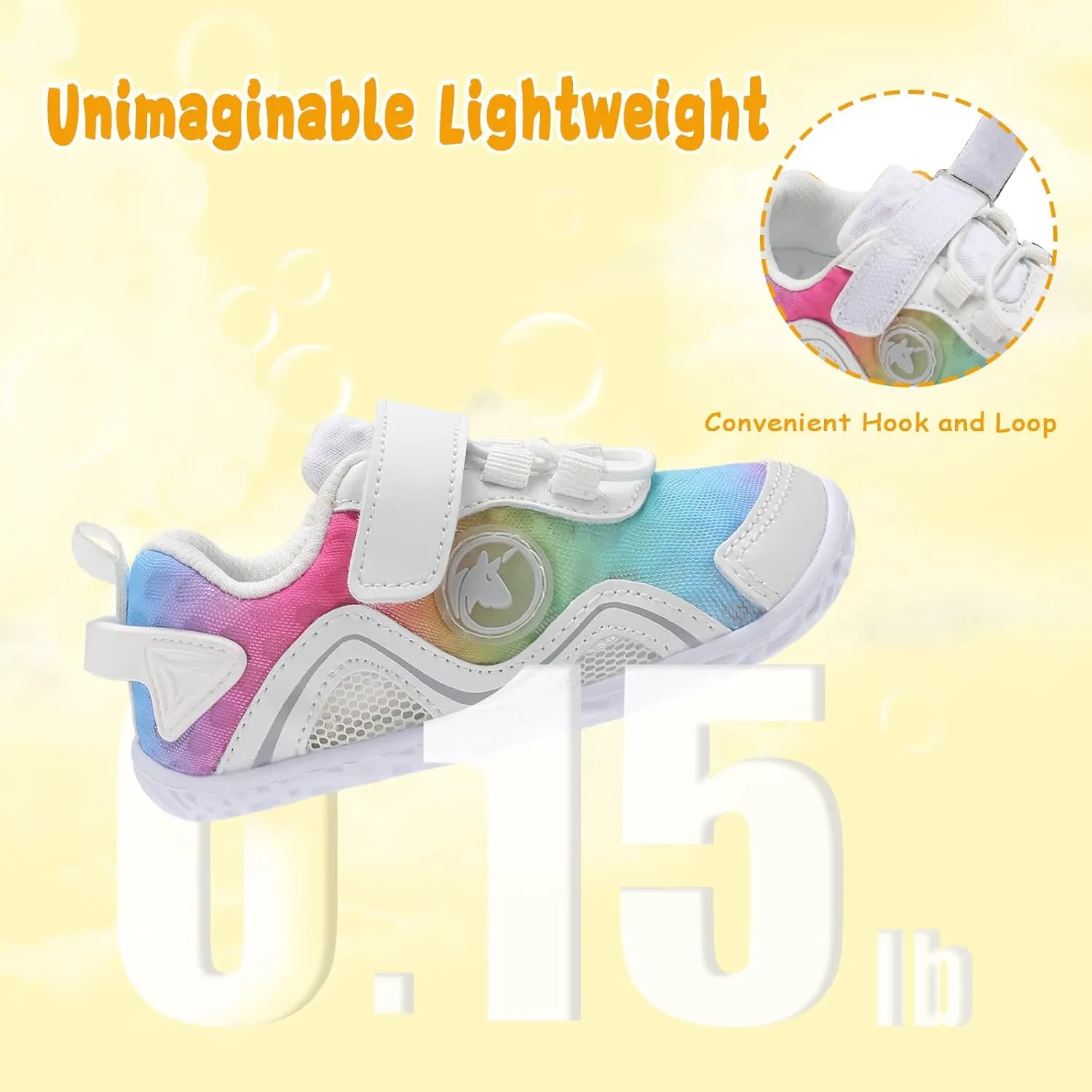 LeIsfIt Toddler Boys Girls Sneakers Kids Barefoot Walking Shoes Lightweight Mesh Tennis Shoes