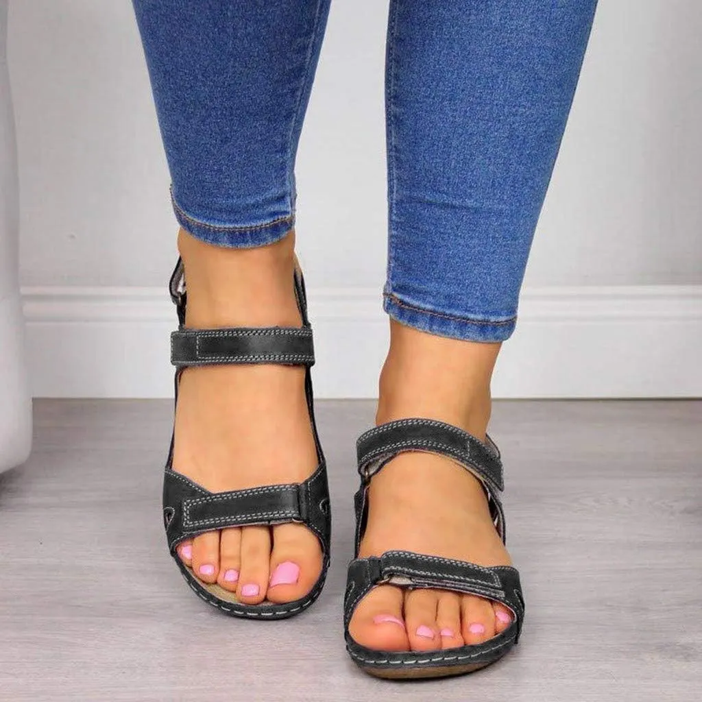 Orthopedic Sandals for Women, Womens Comfy Orthotic Sandal Anti-Slip Breathable Arch Support Platform Wedge Sandal Soft Comfortable