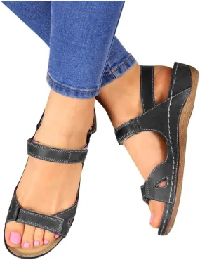 Orthopedic Sandals for Women, Womens Comfy Orthotic Sandal Anti-Slip Breathable Arch Support Platform Wedge Sandal Soft Comfortable