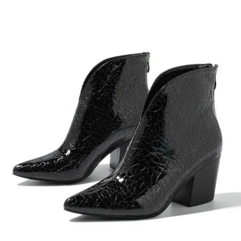Pre Order:  Square Chunky Low Heel Ankle Boots