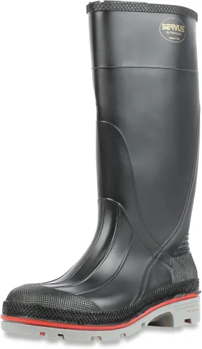 Servus XTP 15" PVC Chemical-Resistant Soft Toe Men's Work Boots, Black, Red & Grey (75108)