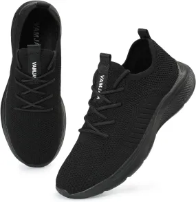VAMJAM Men's Running Shoes Fashion Sneakers Lightweight Breathable Flying Knitting Lace Up Mesh Walking Shoes Workout Casual Sports Shoes