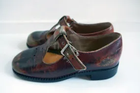 Vintage children's brown leather school shoes UK size 6 from Emily Rose Vintage