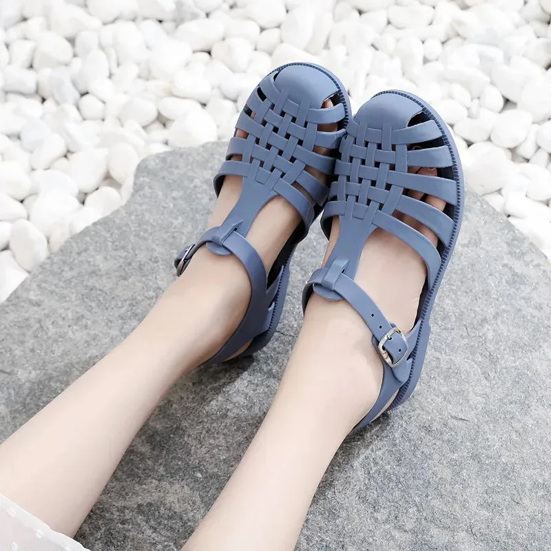 Women Flat Sandlas Hollow-carved Design Fashion Comfortable Outdoor Sports Beach Cool Slippers - WSD50233