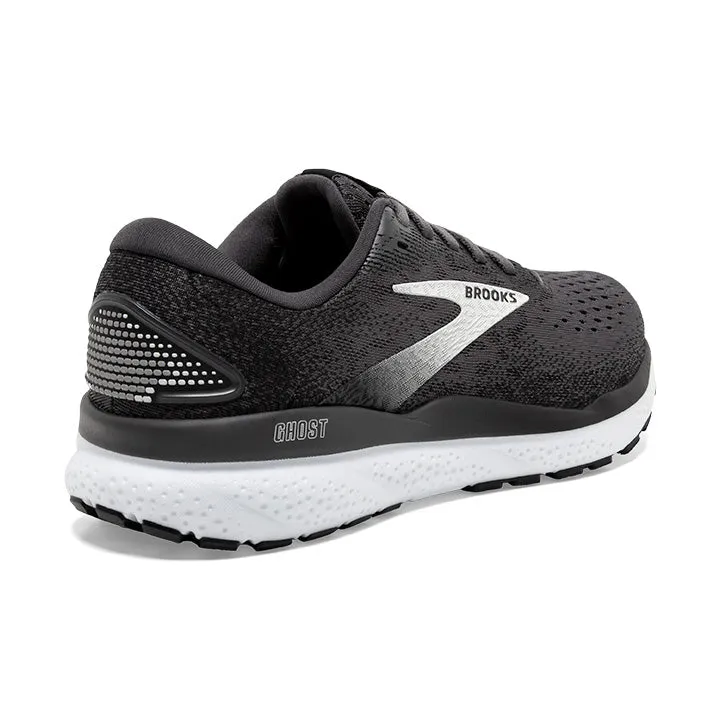 Brooks Ghost 16 Wide Womens Running Shoe in Black/Grey/White Color, D Width