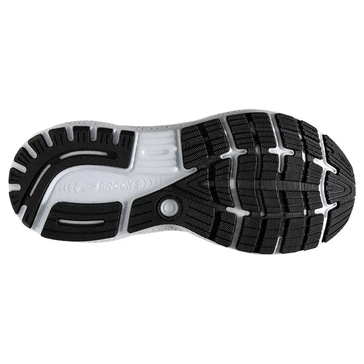 Brooks Ghost 16 Wide Womens Running Shoe in Black/Grey/White Color, D Width
