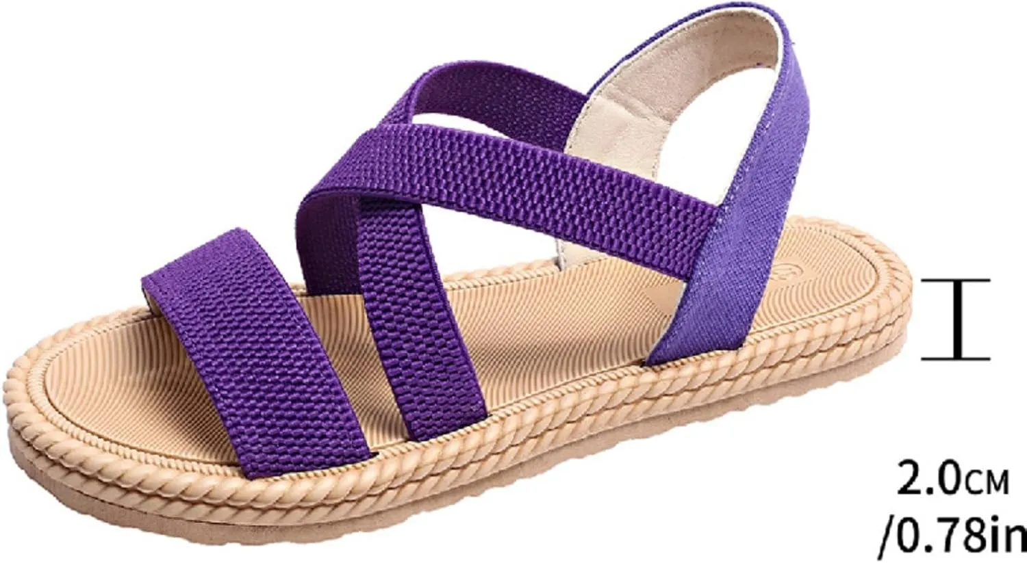 Womens Comfortable Flat Sandals Dressy Daily Sandals Summer Beach Open Toe Shoes Ankle Strap Footwear for Teen Girls