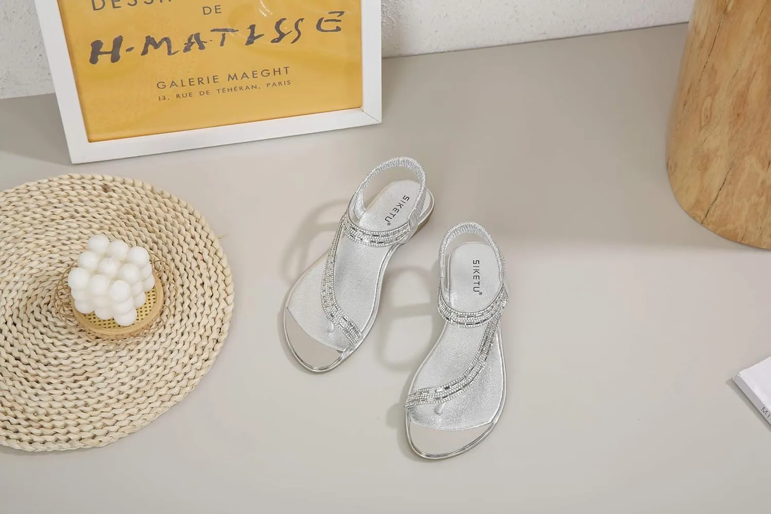 Womens Flip Flops Ladies Comfortable Walking Thong Sandals Elastic Strappy String Thong Ankle Strap Summer Sandals