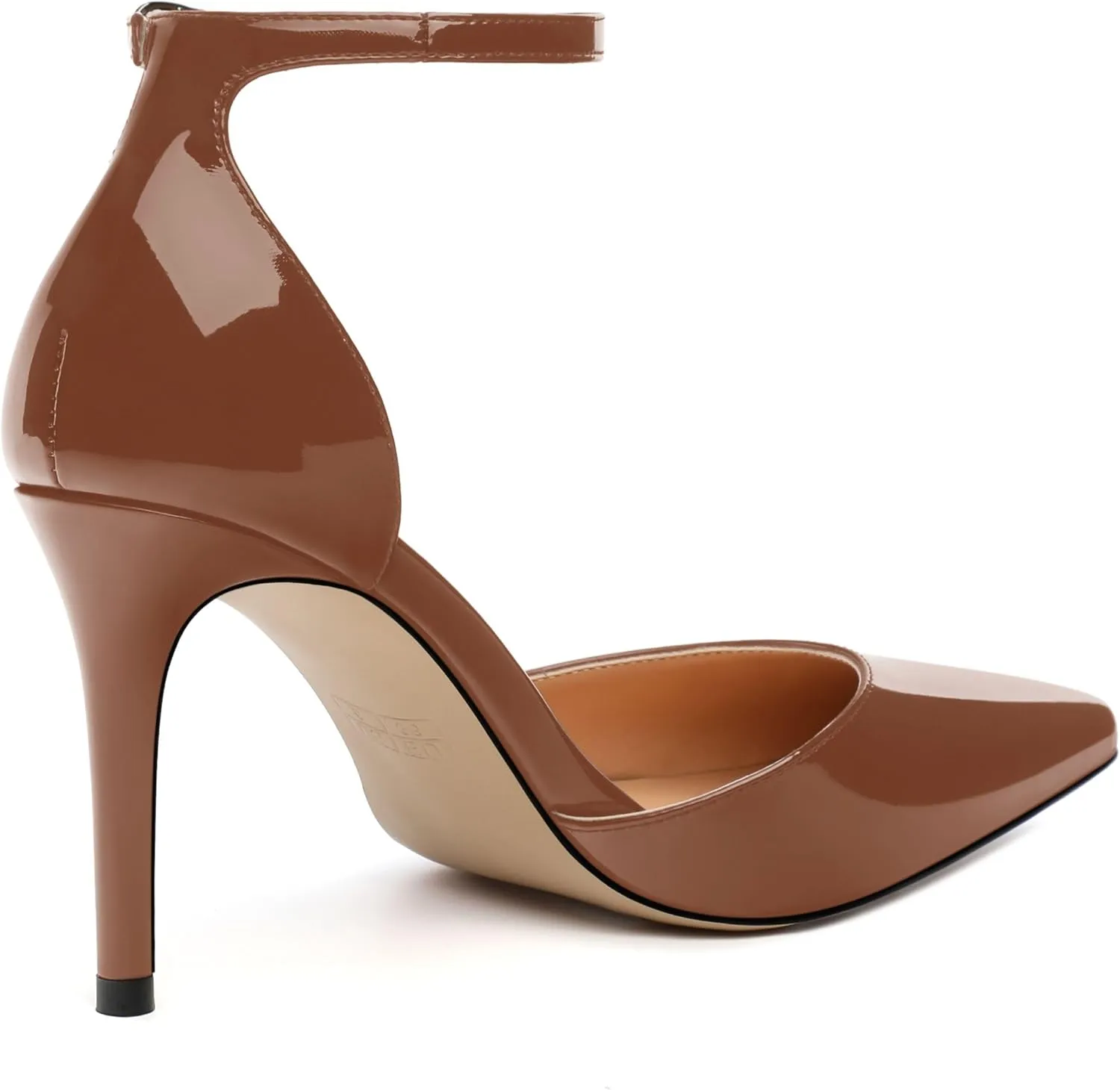 Women's High Heel Pointed Toe Shallow Mouth Single Shoes,Elegant and Charming Ankle Strap Wrap Heel Pumps,Party,Wedding,Dating,Banquet Dress Shoes