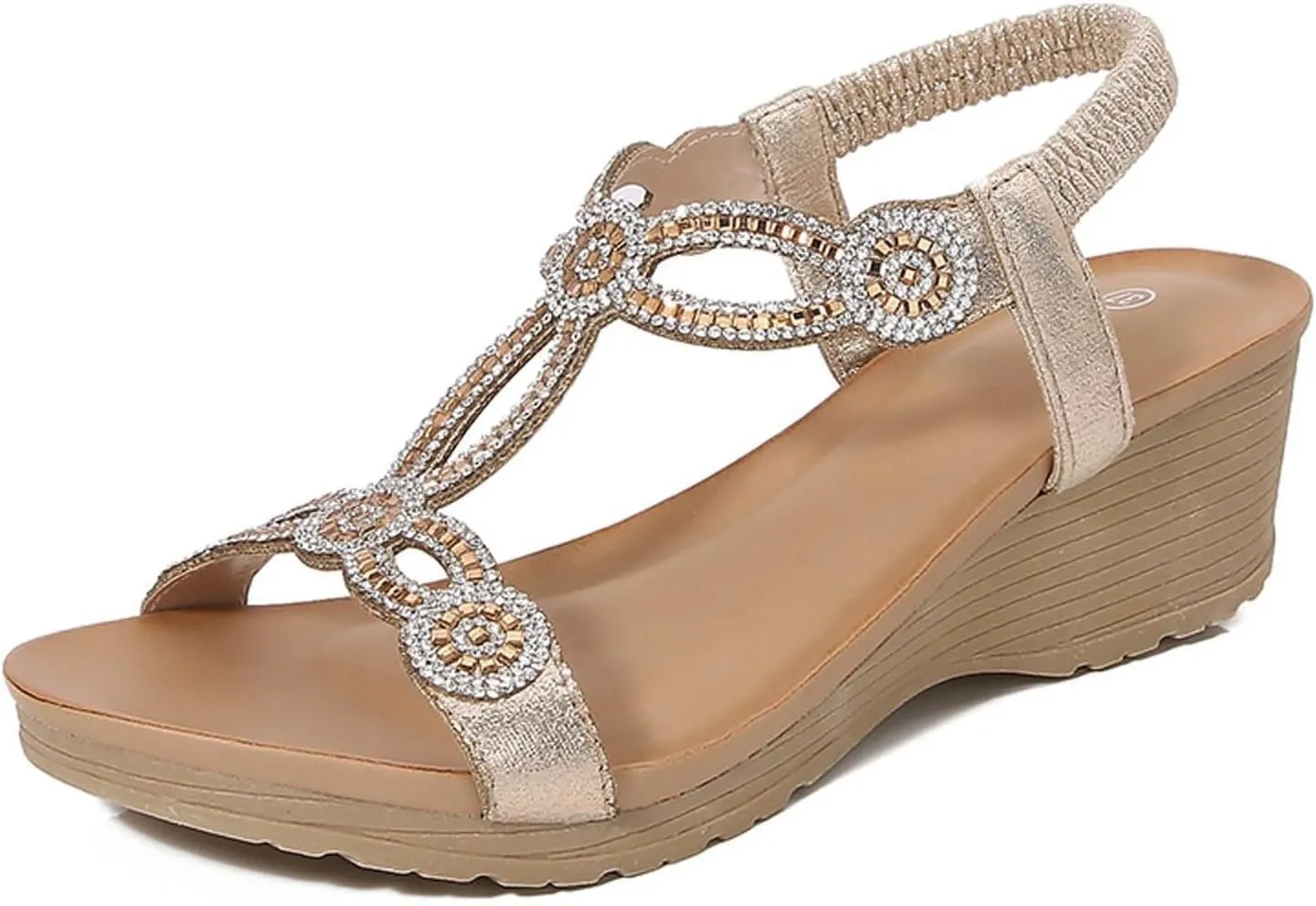 Women's Slide Wedge Sandals Summer Comfortable Open Toe High Heel Roman Bohemian Platform Sandals Shoes