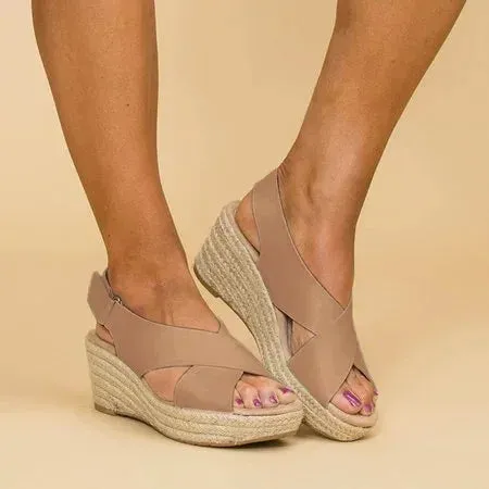 Women's Wedge Sandals Summer New Fashion Casual Comfortable Peep Toe Platform Sandals - WSD50235